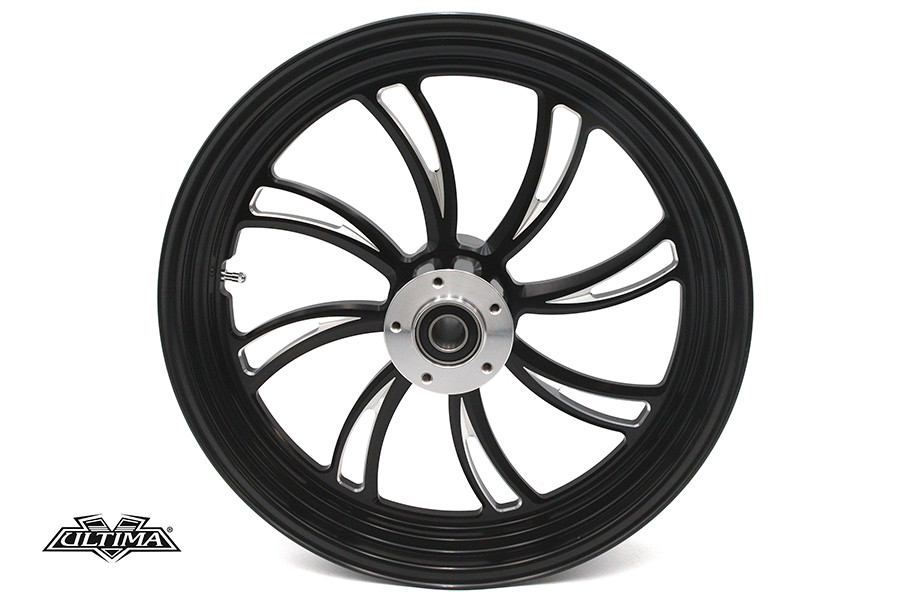 Ultima #37-826 - 18 inch x 3.5 inch Vortex Front Wheel Black Cut