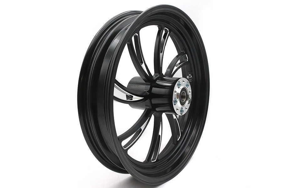 Ultima #37-826 - 18 inch x 3.5 inch Vortex Front Wheel Black Cut