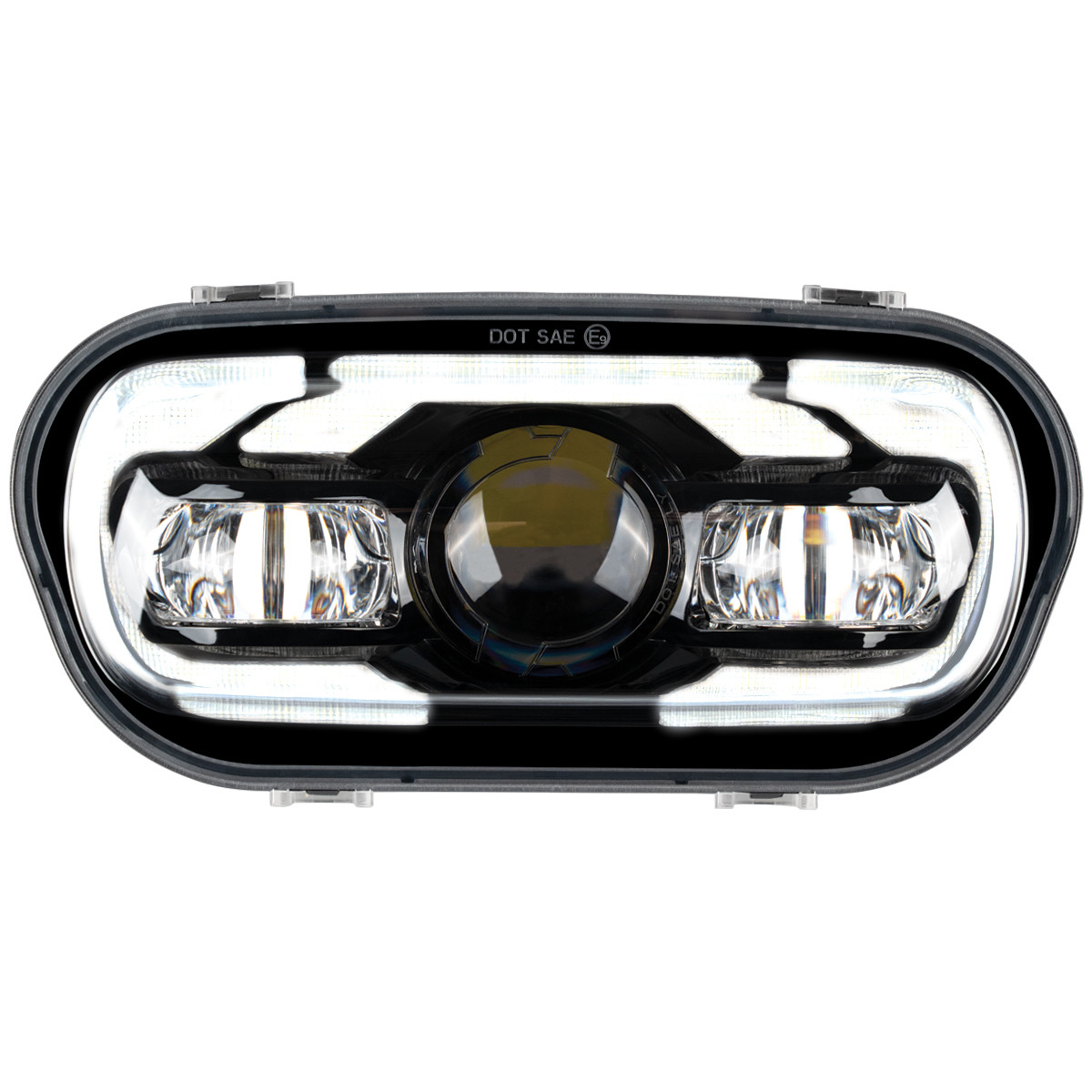 Hogworks Black Led Headlight for '18-'25 Harley® Fat Bob