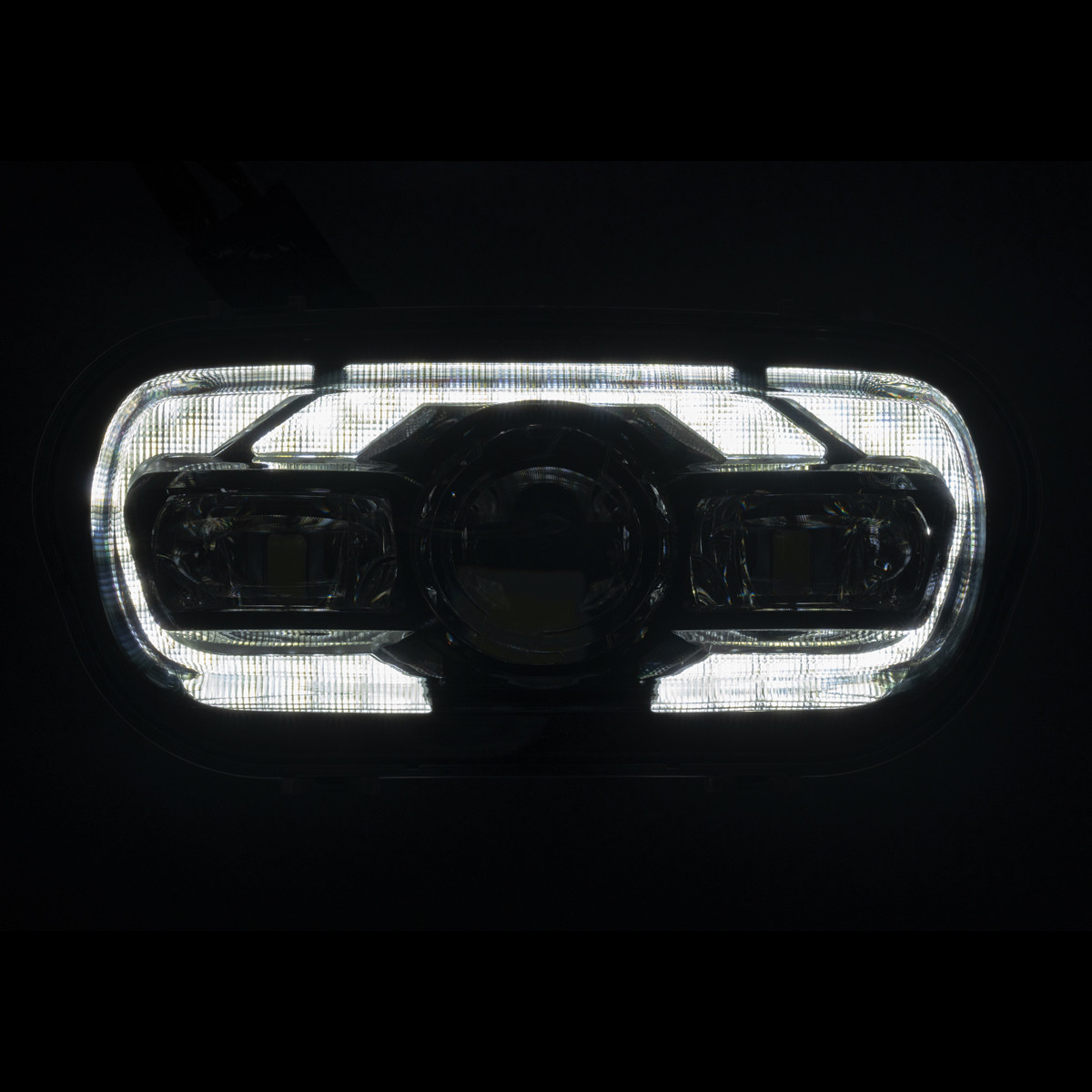 Hogworks Black Led Headlight for '18-'25 Harley® Fat Bob