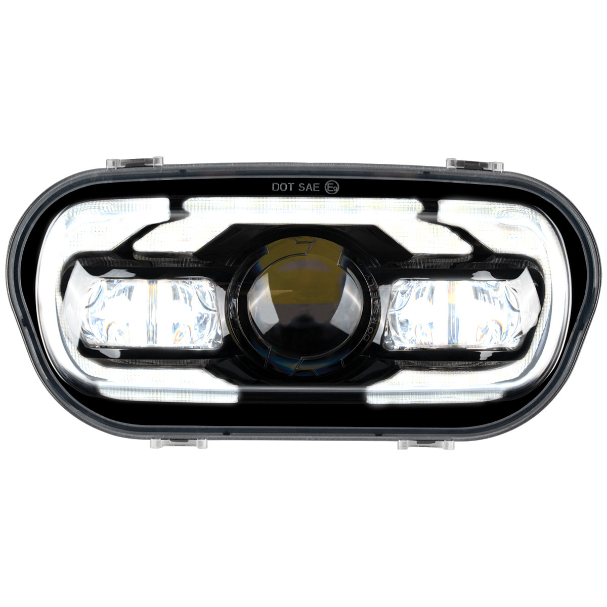 Hogworks Black Led Headlight for '18-'25 Harley® Fat Bob