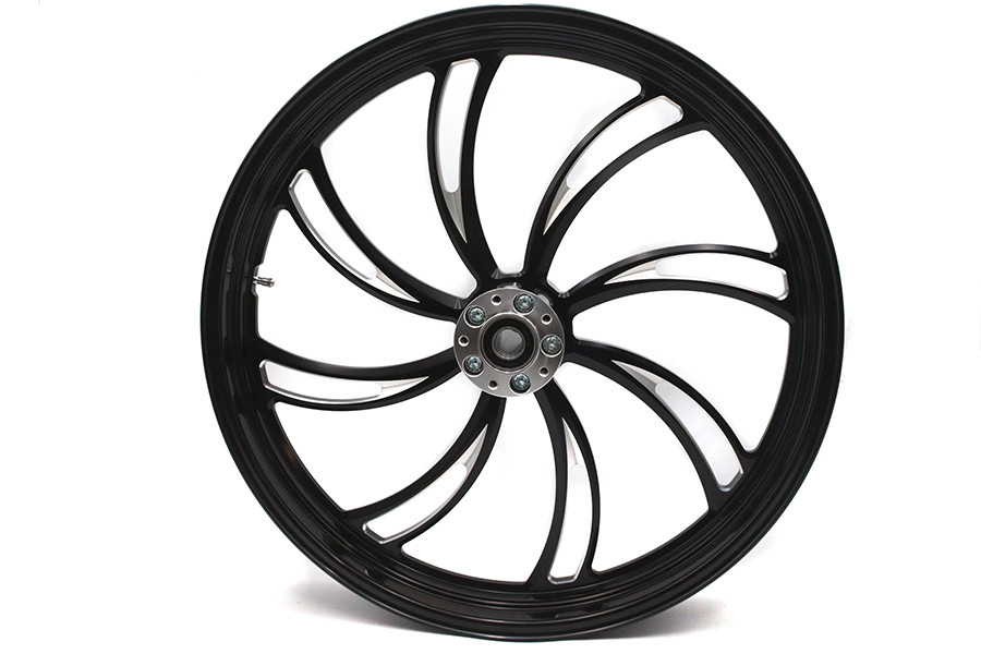 Ultima #37-821 - 23 inch x 3.5 inch Vortex Front Wheel Black Cut
