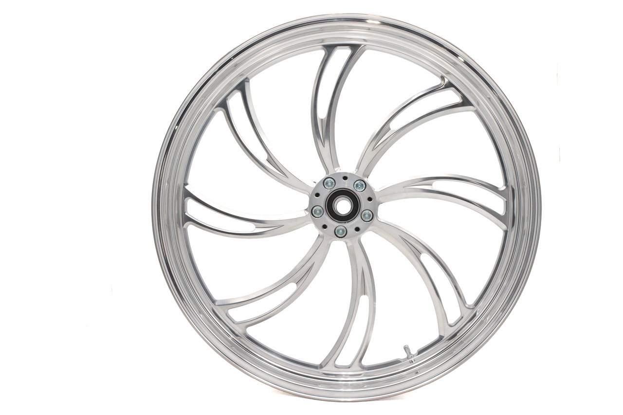 Ultima #37-806 - 23 inch x 3.5 inch Vortex Front Wheel Polished Aluminum