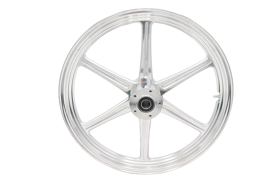 Ultima #37-920 - 21 inch x 2.15 inch Revolver Front Wheel Polished Aluminum