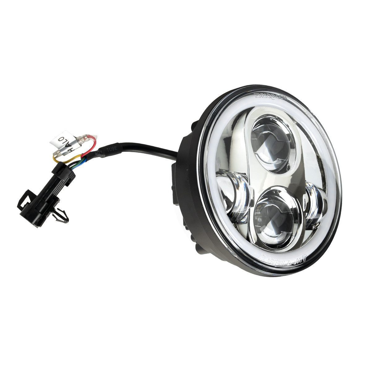 Hogworks 5 3/4" Led Chrome Halomaker® Headlight for '18-'25 Harley® Street Bob / Low Rider / Standard