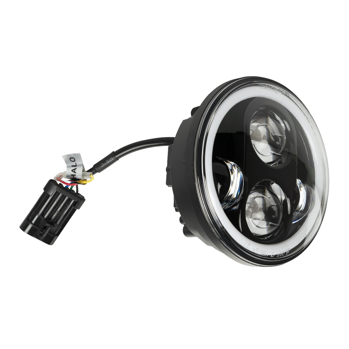 Hogworks 5 3/4" Led Black Halomaker® Headlight for '18-'25 Harley® Street Bob / Low Rider / Standard