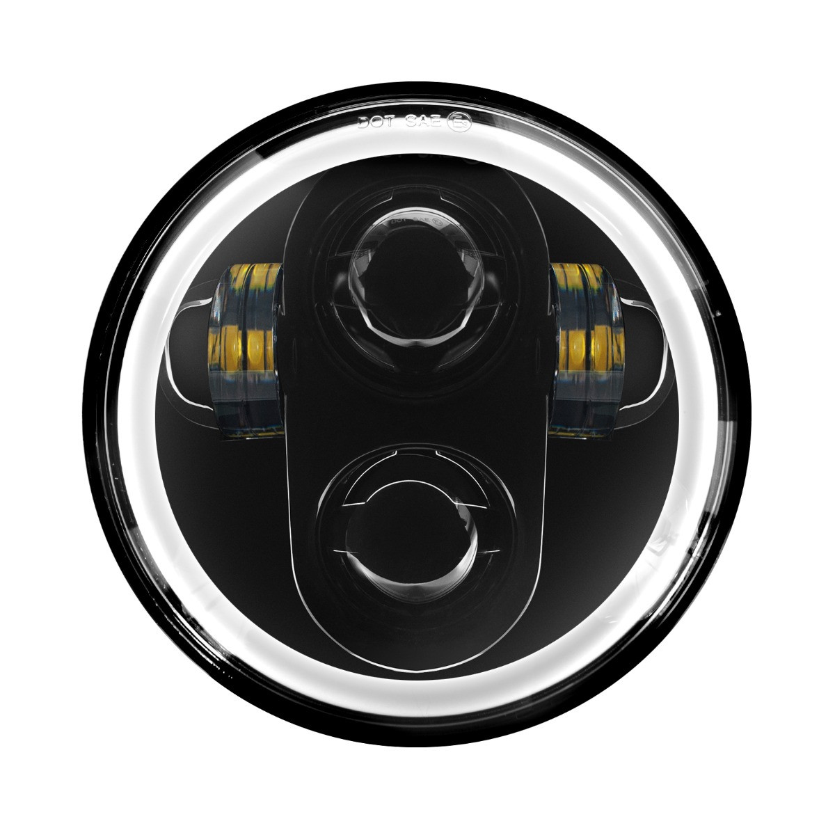 Hogworks 5 3/4" Led Black Halomaker® Headlight for '18-'25 Harley® Street Bob / Low Rider / Standard