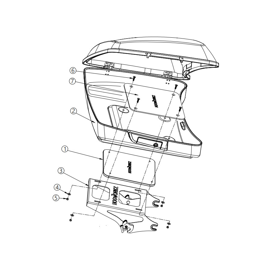 Hogworks Hogworkz® 1/2" Tour Pack Riser Kit