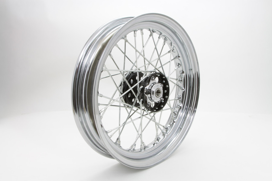 V-Twin #19472Z - 16 inch x 3.00 inch Replica Front or Rear Spoke Wheel