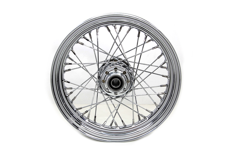 V-Twin #64546 - 16 inch x 3.00 inch Rear Spoke Wheel Chrome