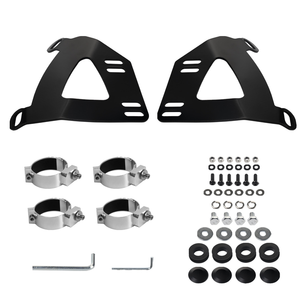 Hogworks Hogworkz® Menace Fairing Brackets (49mm) for Harley® Fxbb / Fxst / Fxlr '18-'25 & Dyna '06-'17
