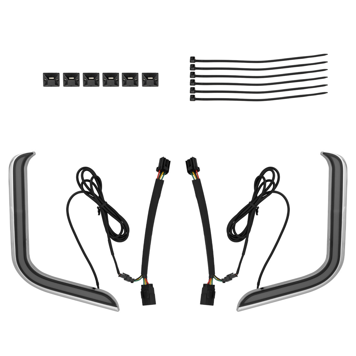 Hogworks Hogworkz® Lumipro Lower Vented Fairing Leds for Harley® Touring '96-'13 | Chrome