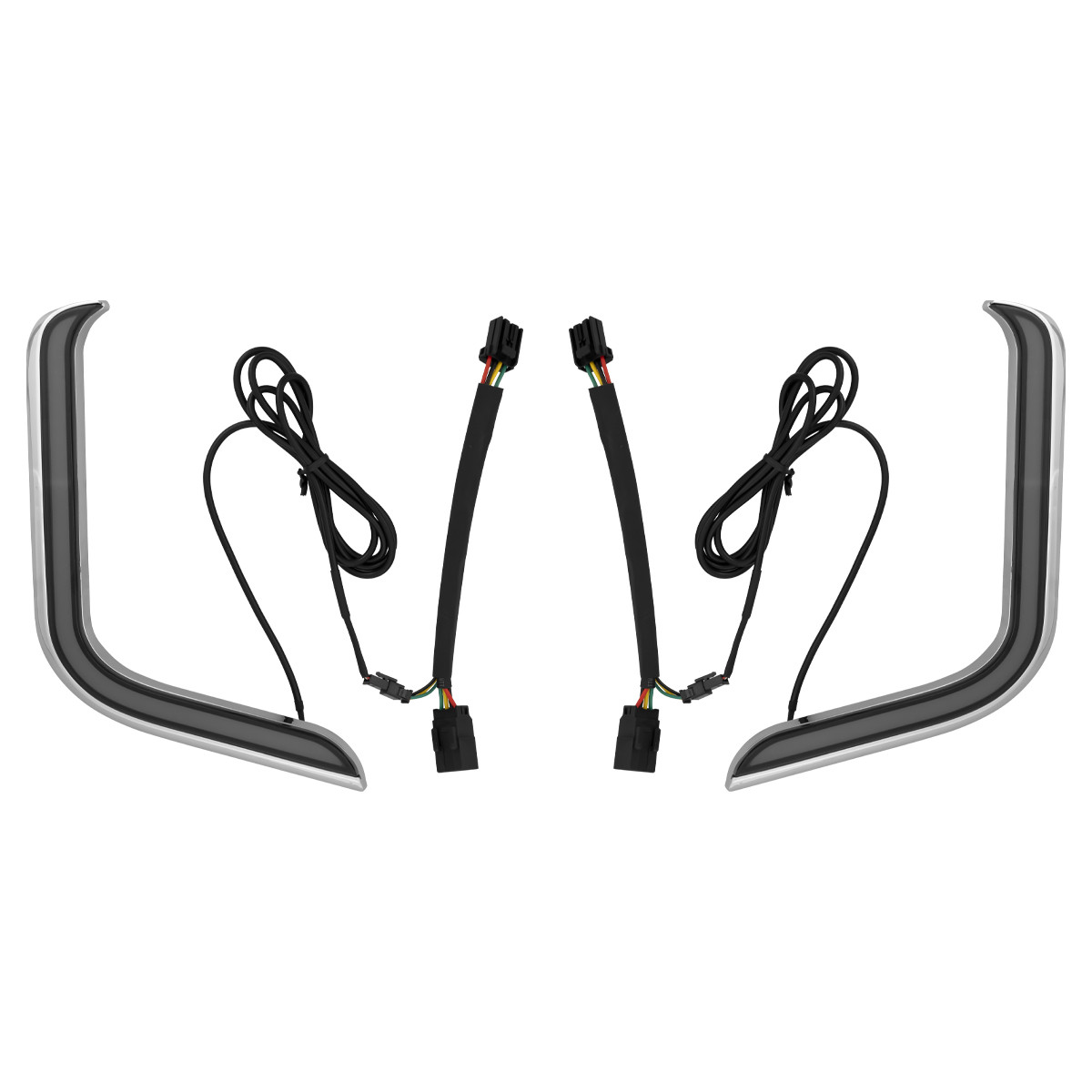 Hogworks Hogworkz® Lumipro Lower Vented Fairing Leds for Harley® Touring '96-'13 | Chrome