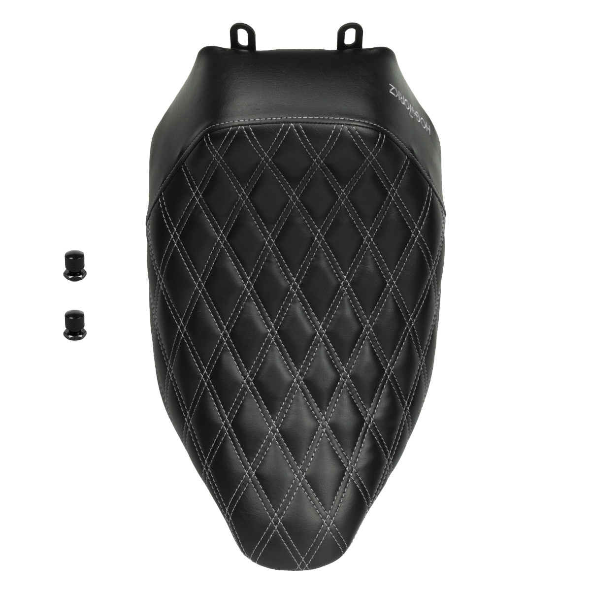 Hogworks Alpha Solo Seat for Harley® Touring '08-'25 (diamond / Silver Stitch)