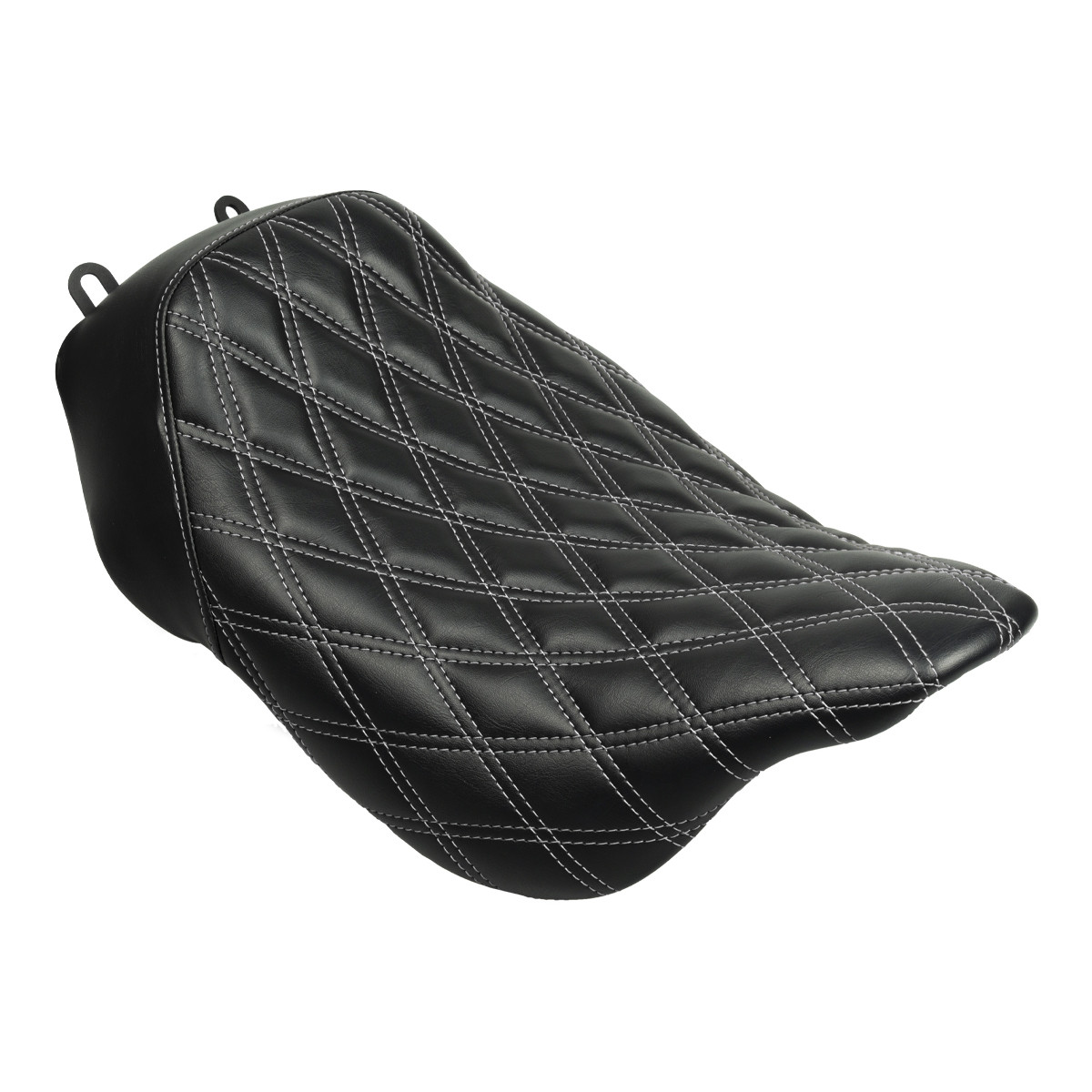 Hogworks Alpha Solo Seat for Harley® Touring '08-'25 (diamond / Silver Stitch)