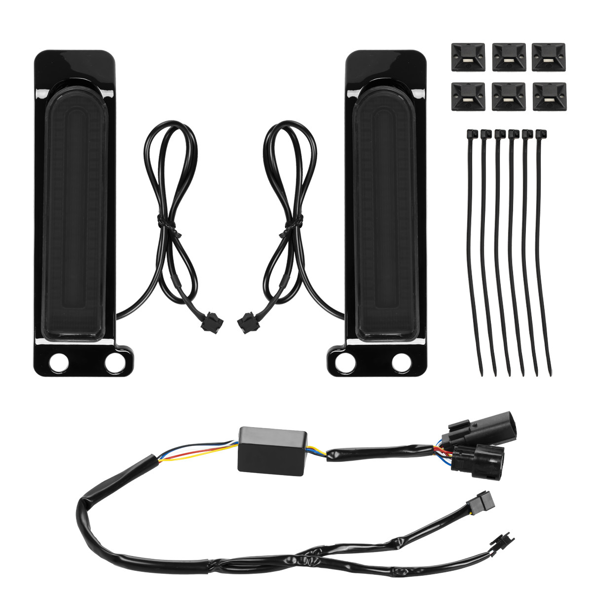 Hogworks Hogworkz® Fuze Led Saddlebag Filler Inserts for Harley® Touring '14-'25 | Smoked Lens