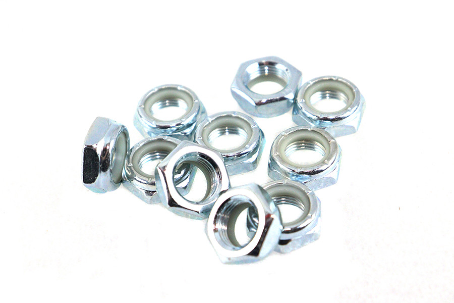 V-Twin #7059 *QTY 10'S* - Zinc Nyloc Shock Stud Nut