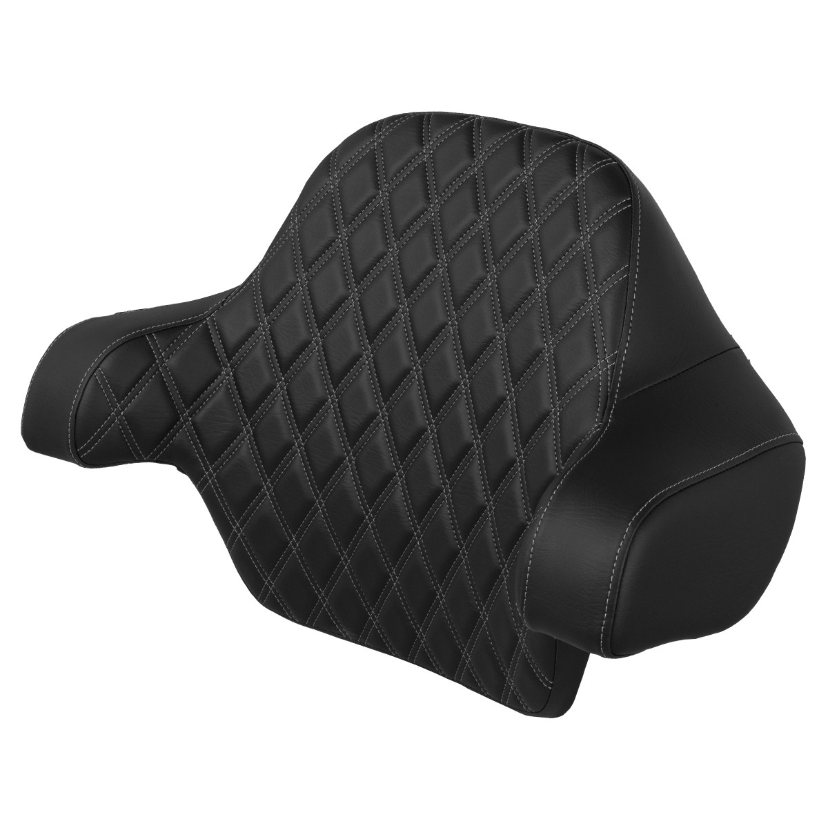 Hogworks Hogworkz® Diamond Stitched King Tour Pack Backrest Pad | Silver Stitching