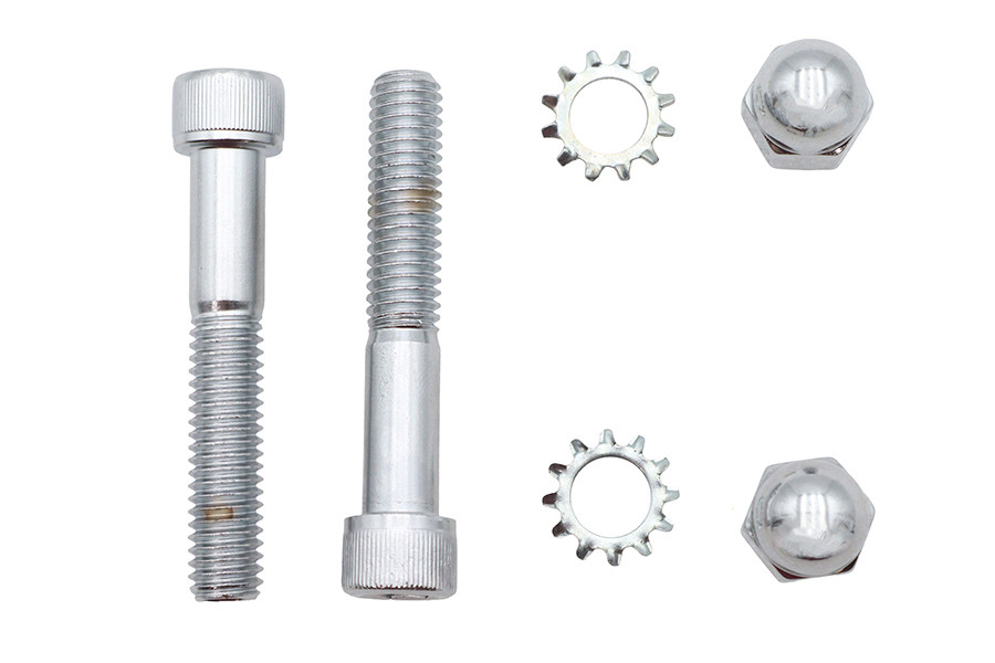 V-Twin - Spring Fork Shock Hardware Mount Kit Chrome
