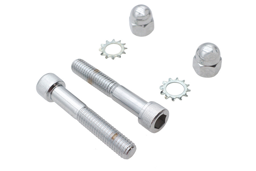 V-Twin - Spring Fork Shock Hardware Mount Kit Chrome