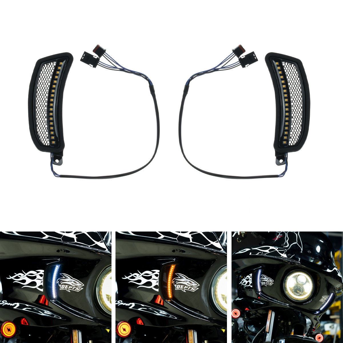 Hogworks Led Vent Signals (drl / Turn) for Harley® Low Rider ST '22-'25
