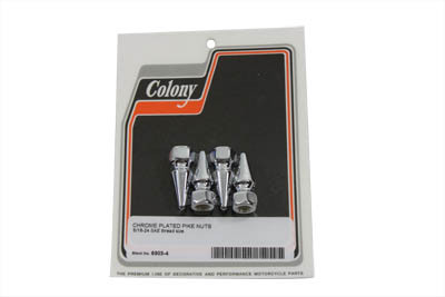 Colony #40-728 - Chrome Pike Nut 5/8 inch-11 Coarse Thread