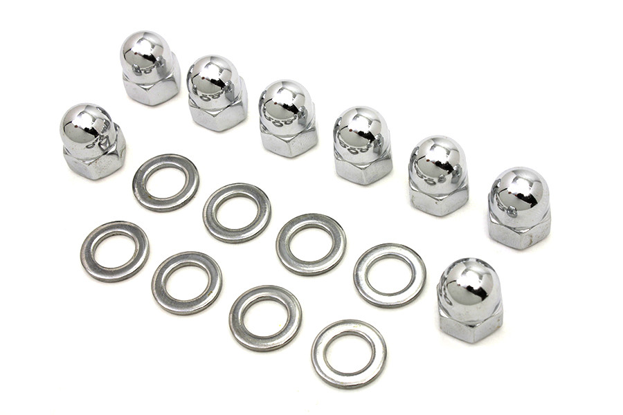 Colony - Chrome Cylinder Base Acorn Nut and Washer