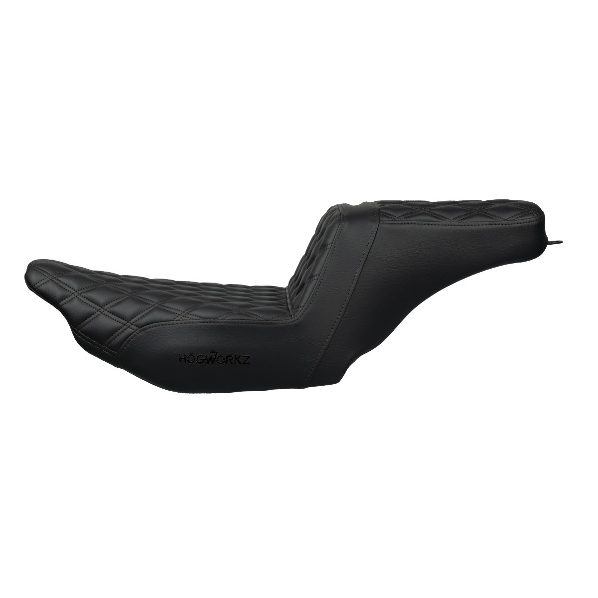 Hogworks Rise Up Seat for Harley® Touring '23.5-'25 (diamond / Black Stitch)