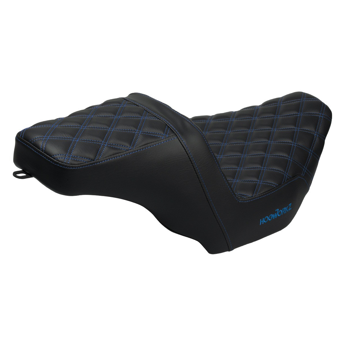 Hogworks Rise Up Seat for Harley® Touring '23.5-'25 (diamond / Blue Stitch)