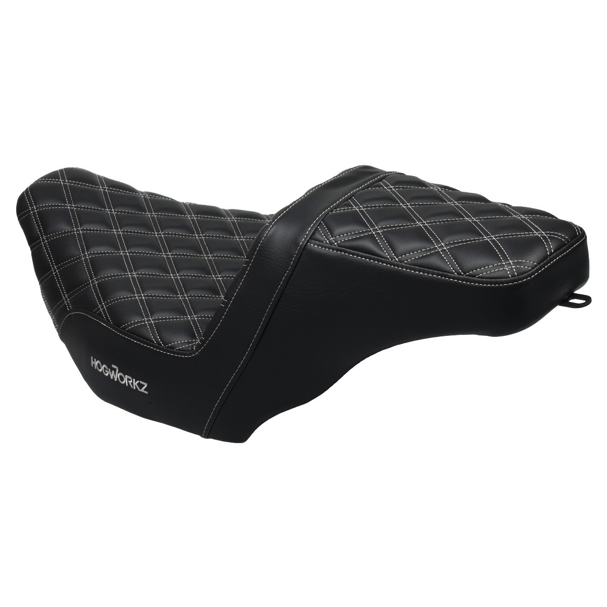 Hogworks Rise Up Seat for Harley® Touring '23.5-'25 (diamond / Silver Stitch)