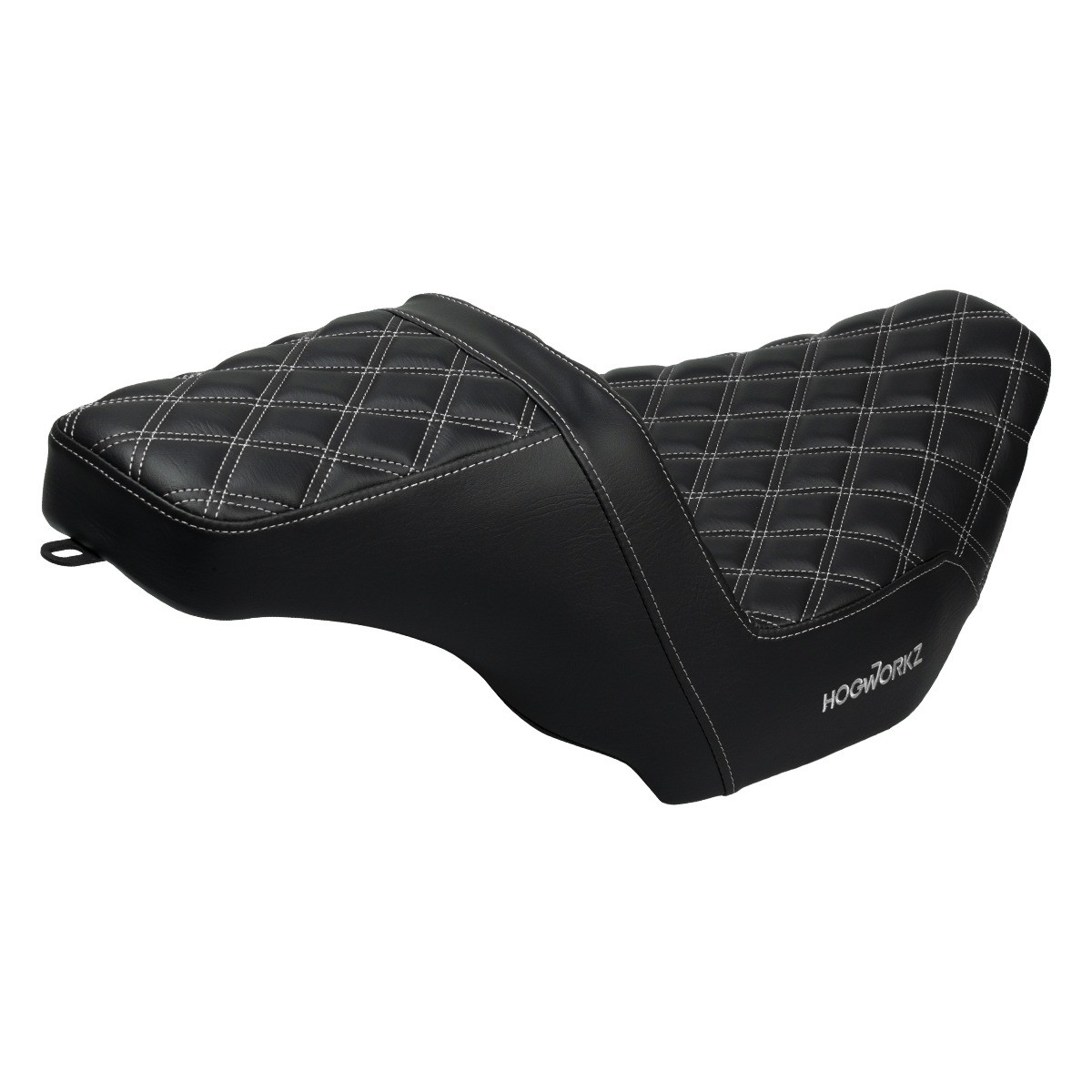 Hogworks Rise Up Seat for Harley® Touring '23.5-'25 (diamond / Silver Stitch)