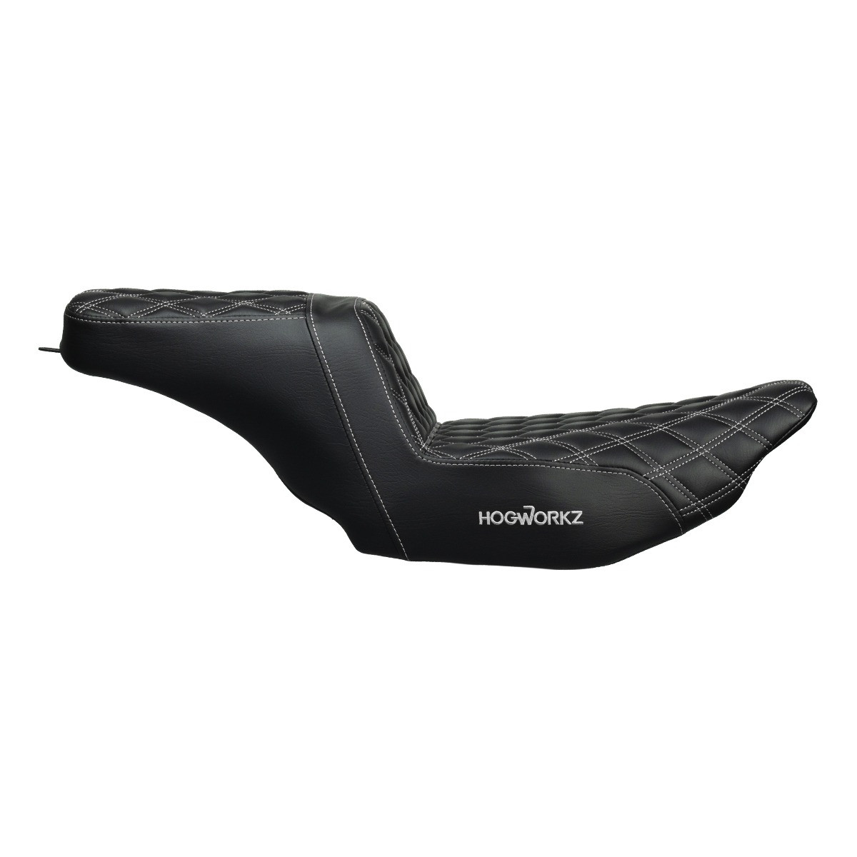Hogworks Rise Up Seat for Harley® Touring '23.5-'25 (diamond / Silver Stitch)