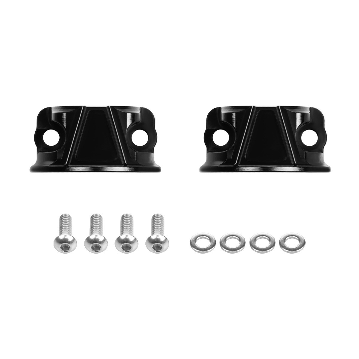 Hogworks Billet Brake & Clutch Perch Clamps for Harley® Softail / Dyna / Sportster | Black