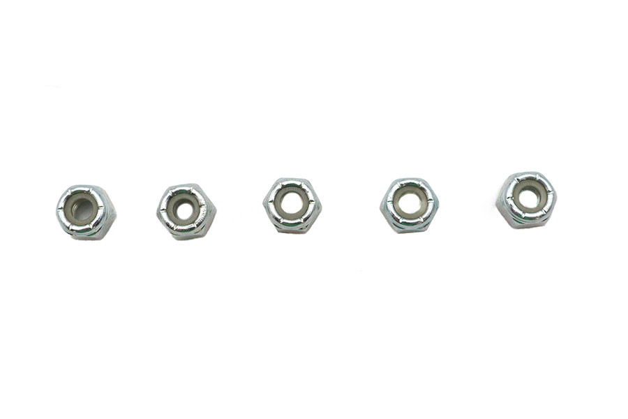 V-Twin - Zinc Plated Hex Nuts 1/4 inch-20 Nyloc