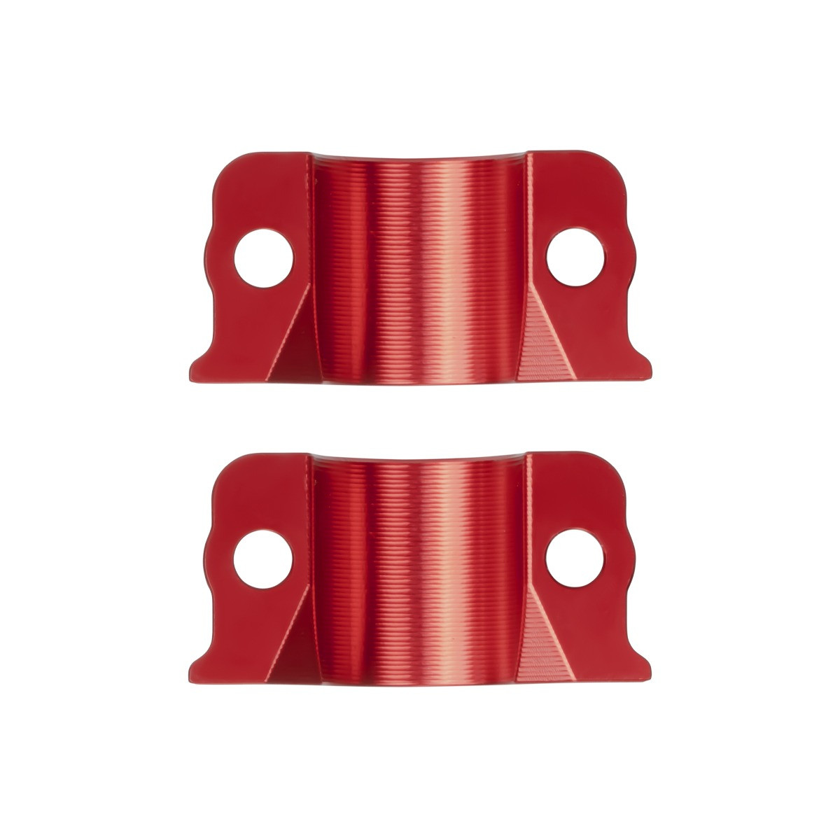 Hogworks Billet Brake & Clutch Perch Clamps for Harley® Softail / Dyna / Sportster | Red