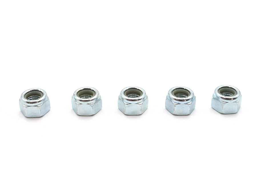 V-Twin - Zinc Plated Hex Nuts 5/16 inch-24 Nyloc