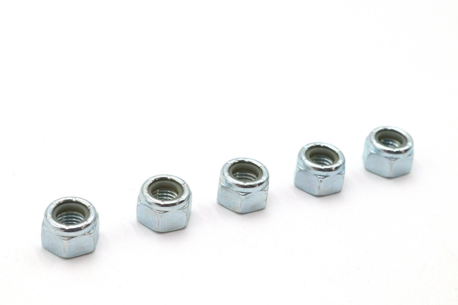 V-Twin - Zinc Plated Hex Nuts 5/16 inch-24 Nyloc