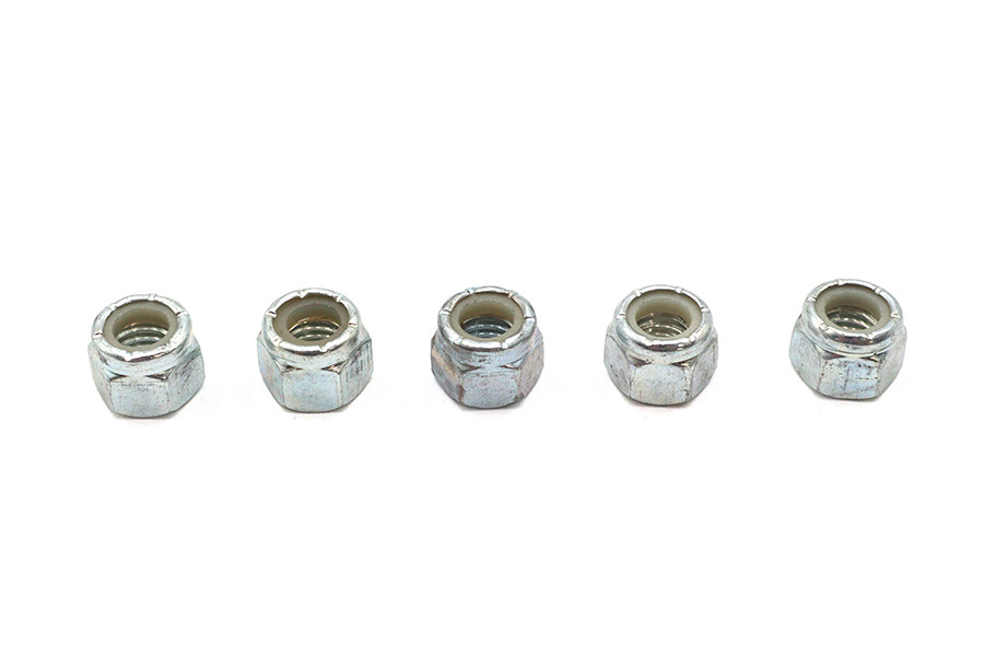 V-Twin - Zinc Plated Hex Nuts 3/8 inch-16 Nyloc