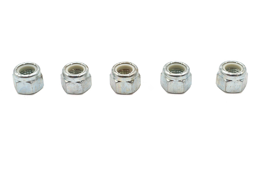 V-Twin - Zinc Plated Hex Nuts 3/8 inch-24 Nyloc