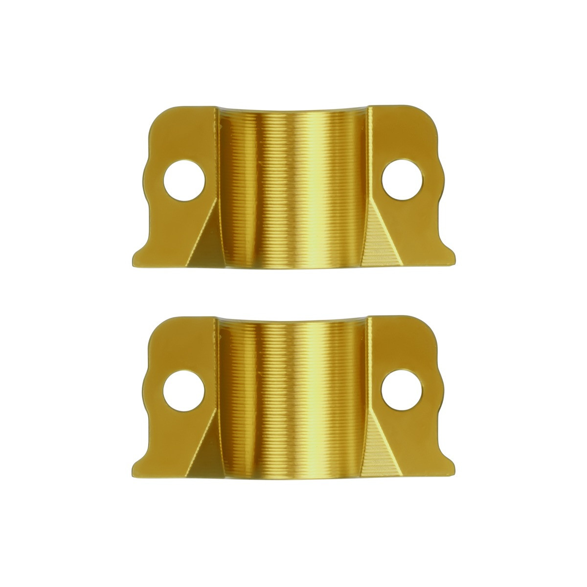 Hogworks Billet Brake & Clutch Perch Clamps for Harley® Softail / Dyna / Sportster | Gold