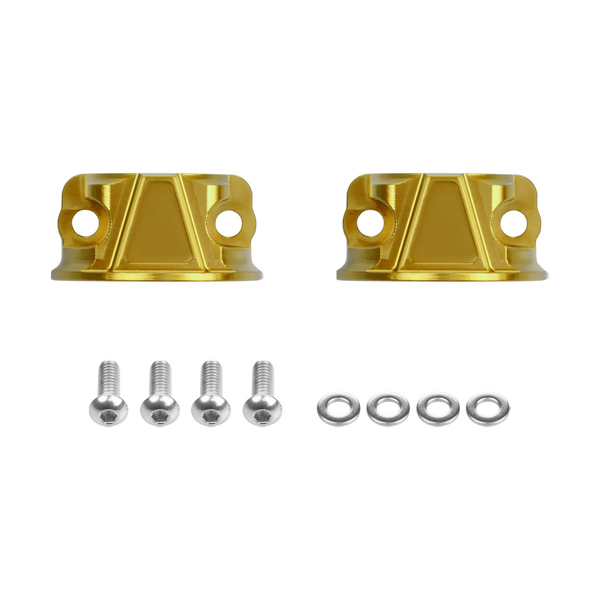 Hogworks Billet Brake & Clutch Perch Clamps for Harley® Softail / Dyna / Sportster | Gold