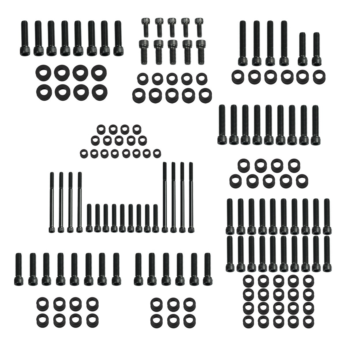Hogworks Hogworkz® Full Engine Bolt Kit for M8 Harley® Touring & Softail | Black