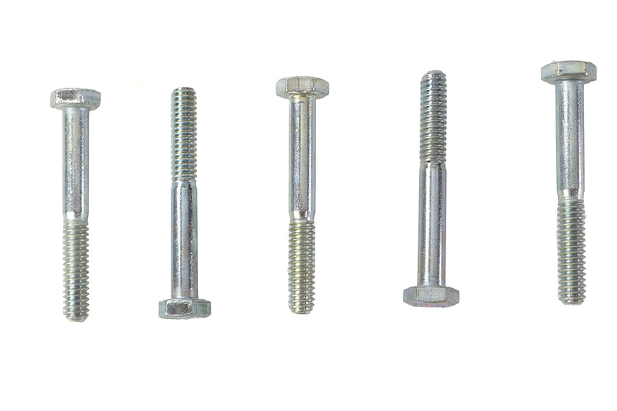 V-Twin - Hex Cap Bolts Zinc 1/4 inch X 2 inch