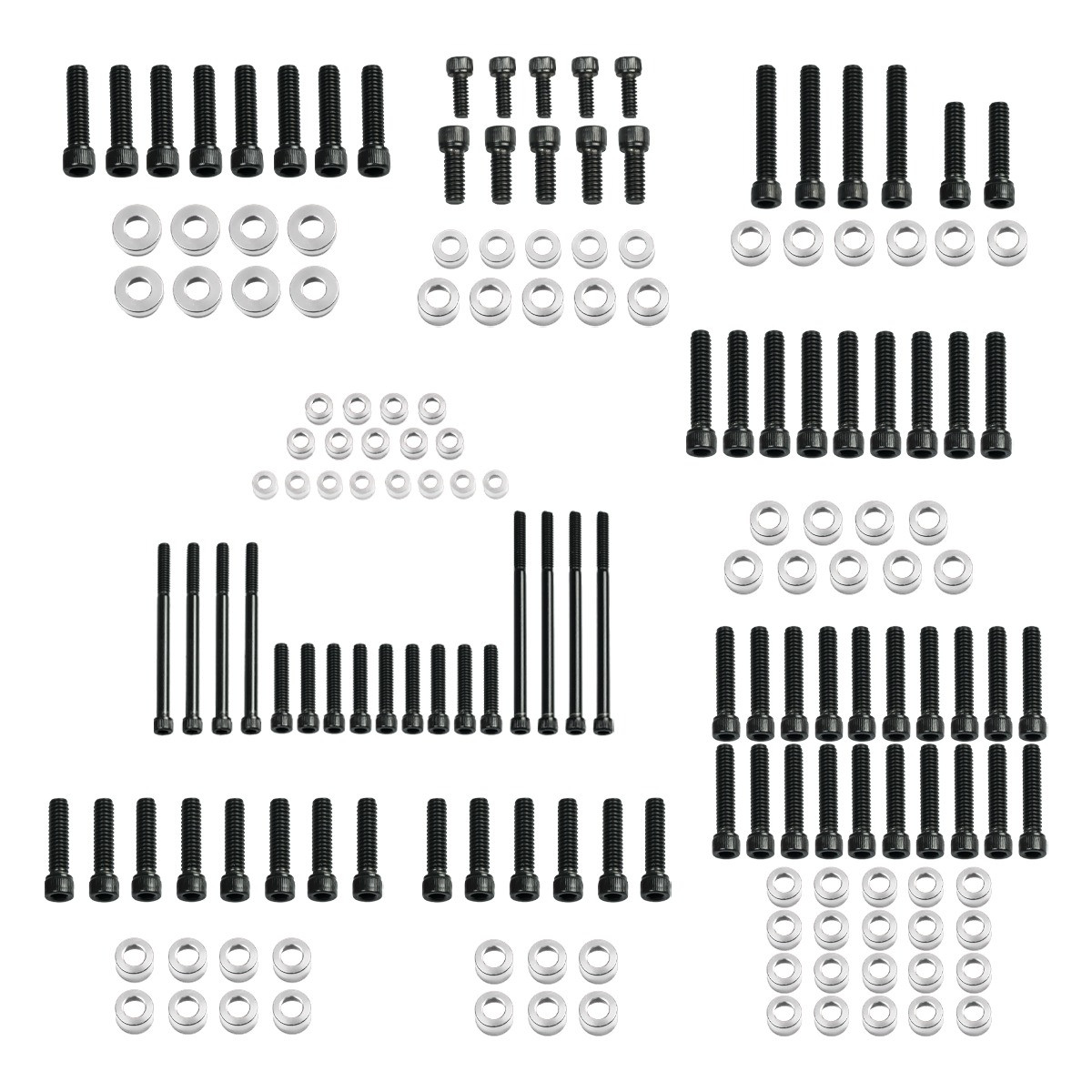 Hogworks Hogworkz® Full Engine Bolt Kit for M8 Harley® Touring & Softail | Silver