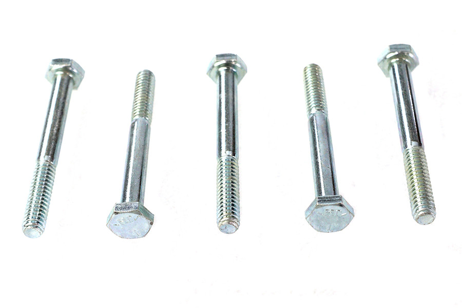 V-Twin - Hex Cap Bolts Zinc 1/4 inch X 2-1/4 inch