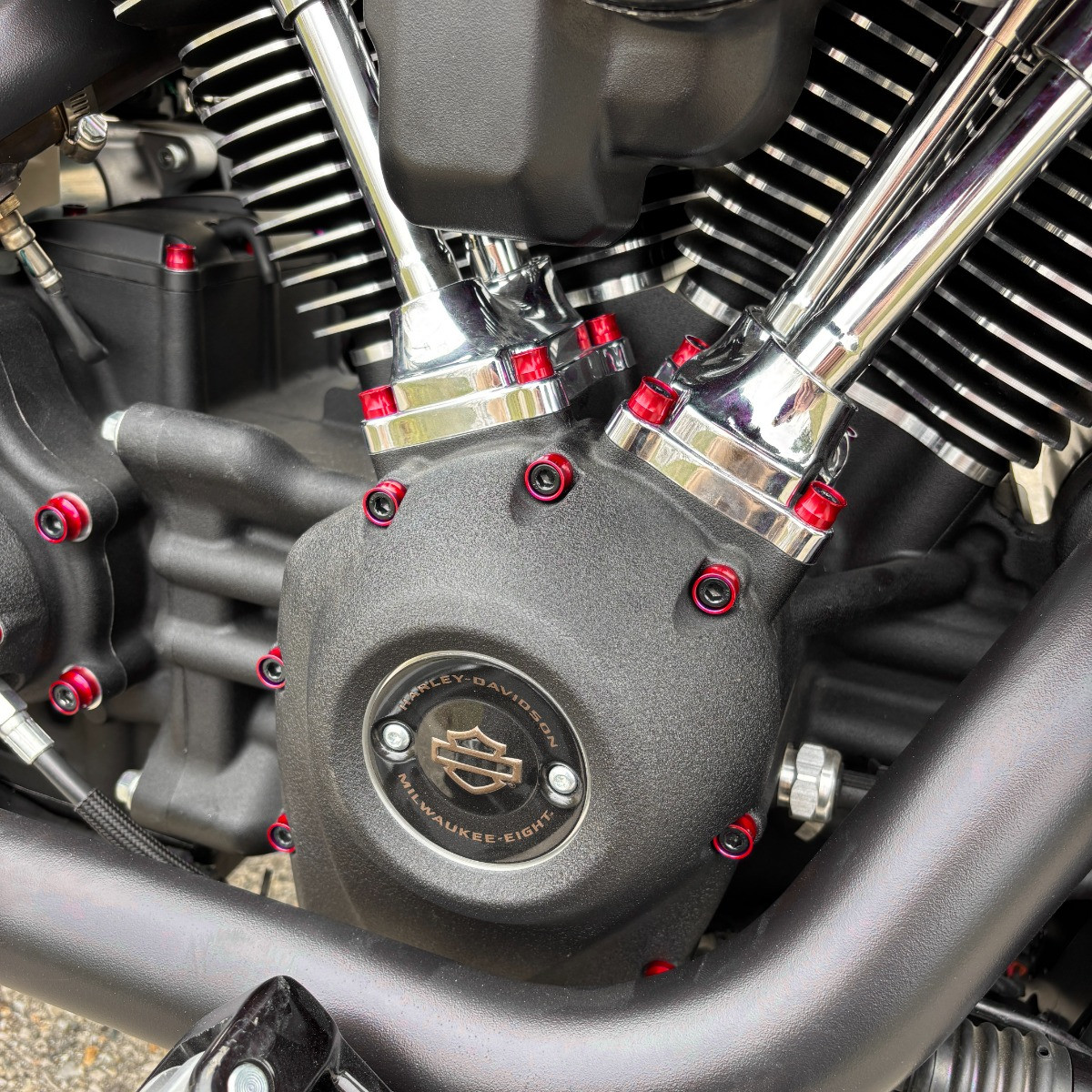 Hogworks Hogworkz® Full Engine Bolt Kit for M8 Harley® Touring & Softail | Red