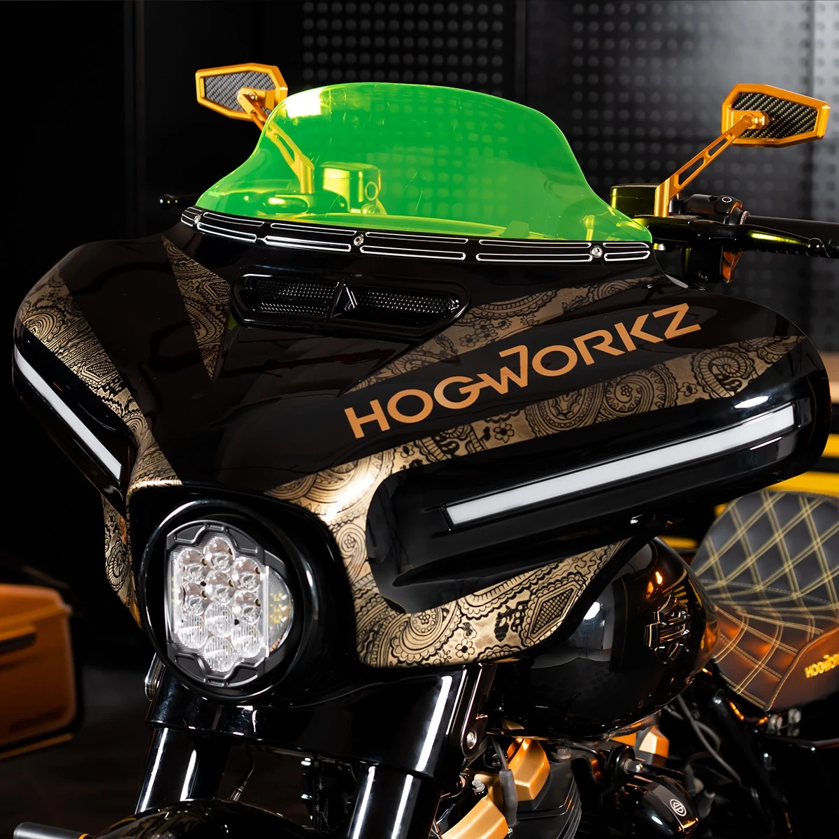 Hogworks Hogworkz® Flowz 7" Windshield for Harley® Touring '14-'25 | Green
