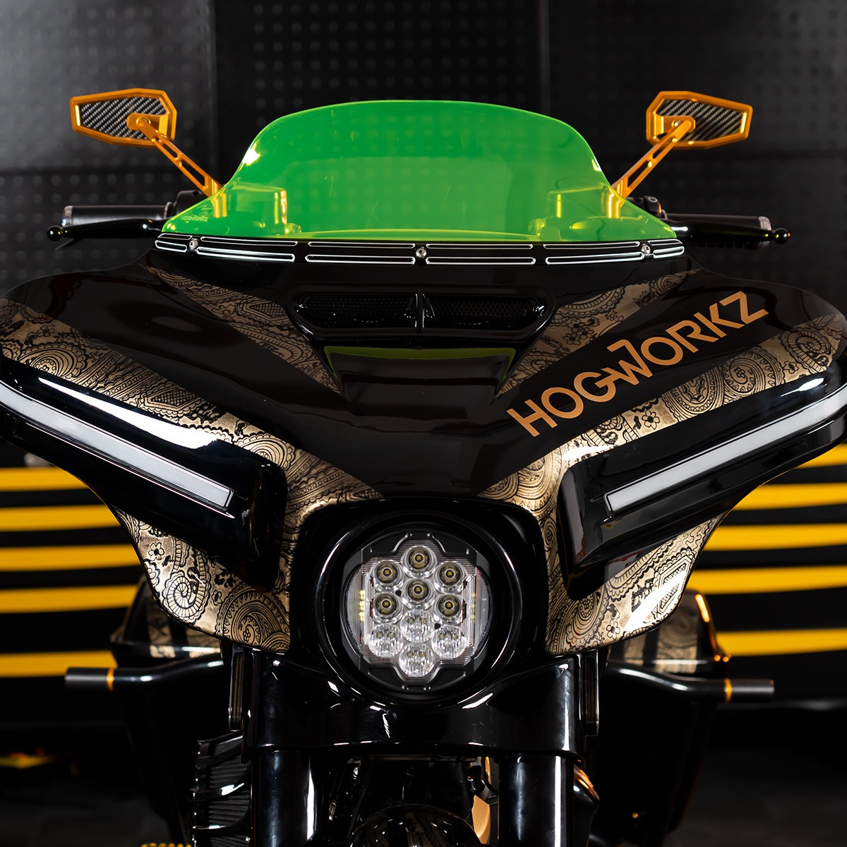 Hogworks Hogworkz® Flowz 7" Windshield for Harley® Touring '14-'25 | Green