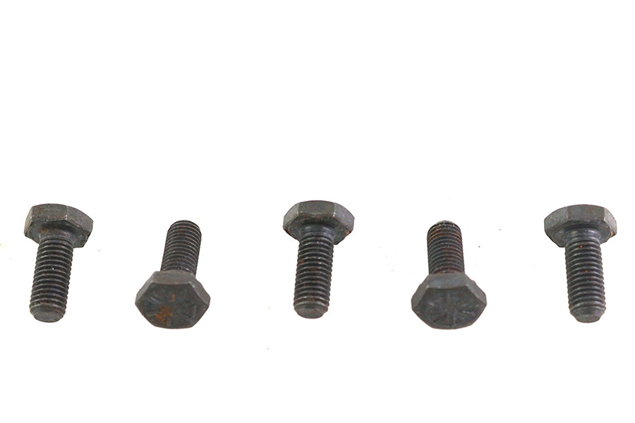 V-Twin - Black Hex Cap Bolts 1/4 inch-20 x 3/8 inch