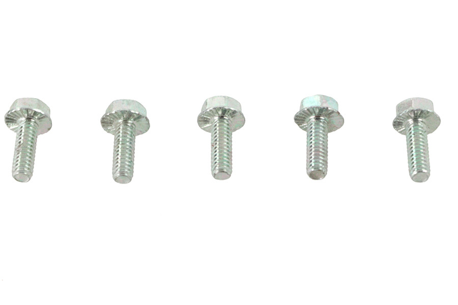 V-Twin - Zinc Hex Flange Screws 1/4 inch-20 x 3/4 inch